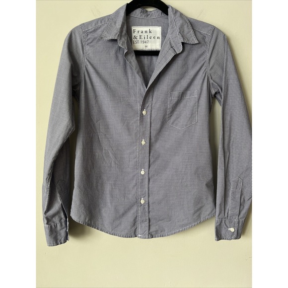 Frank & Eileen Tops - Frank & Eileen Women's Gingham Plaid BARRY Button Up Shirt Size XS Cotton